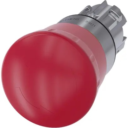 Taster Siemens SIRIUS ACT ISO Drehentriegelung Ø40mm rot Metall hochglanz 