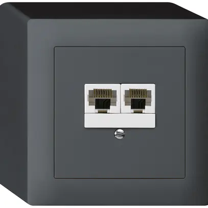Scatola AP kallysto 2×RJ45u separato antracite 
