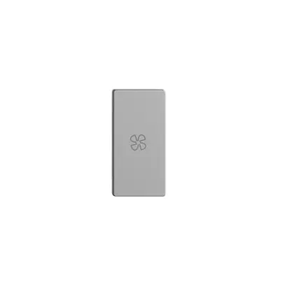 Pulsante 1/2 INC horiz. Edue Wiser simbolo ventilatore silver 