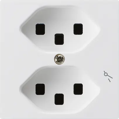 Prise Hager kallysto 2×T23 1×S A blanc ultra 