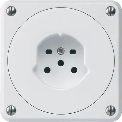 Presa INC robusto tipo 15 bianco senza copercchio per combinazione 