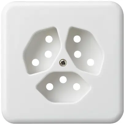 Plaque de recouvrement grd.I 3×type 13 blanc basico 