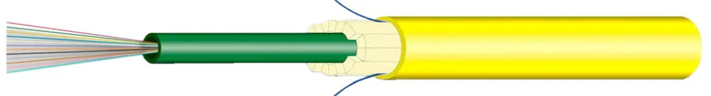 Cavo FO Universal H-LINE Eca 12×E9/125 Ø7.5mm, 1500N, giallo 