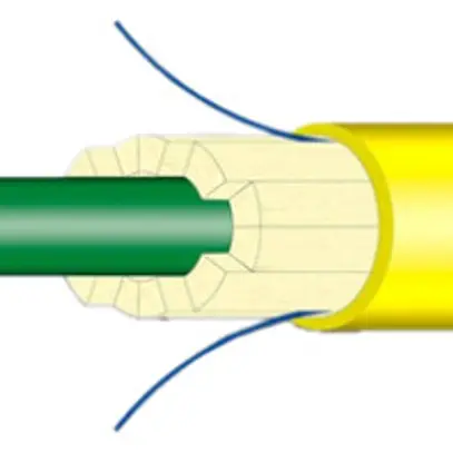Kabel FO Universal H-LINE Eca 12×E9/125 Ø7.5mm, 1500N, gelb 