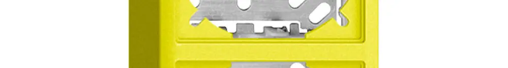 Cappa con piastra di base 54/39mm per combinazioneFX verticale/orizzontale lemon 