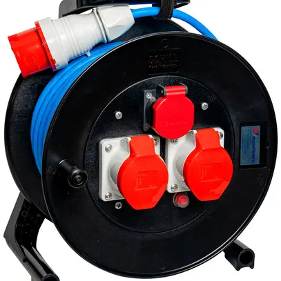 Enrouleur de câble DEM GT 310 1×T25 5×2.5mm² 25m fiche CEE16 IP55 