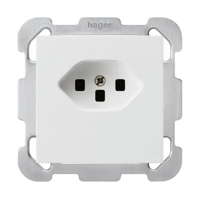 Prise ENC kallysto T23 blanc bornes à vis avec plaque de fixation 
