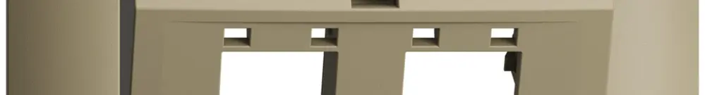 Kit montaggio ENC EDIZIOdue, con cappa di uscita obliqua, per 2×RJ45, sand 