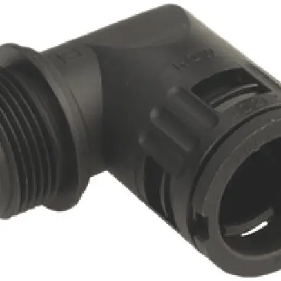 Raccord coudé 90° M20 15.8×15.5 noir, AGRO Flexa-Quick IP68 