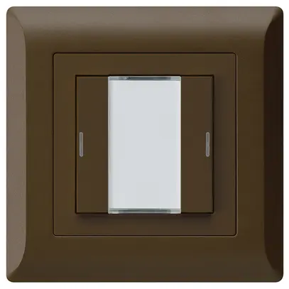 Poussoir ENC kallysto.line KNX 2×LED RGB s/e-link brun 