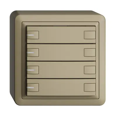 Poussoir KNX RGB AP EDUE, 250mW, a.LED RGB, 4×poussoir, comm.2×touches, sa 