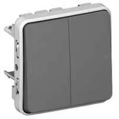 Contatto a bilico doppio PLEXO R+Ch/1L bianco 