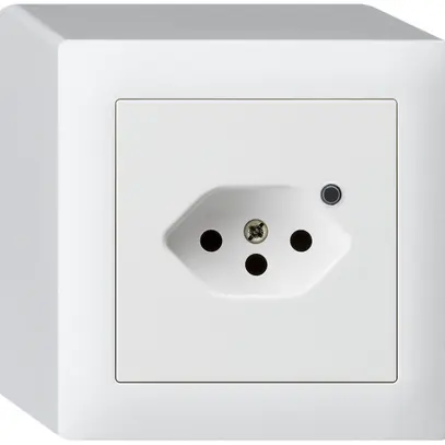 Prise AP Hager kallysto 1×T13 illuminé Q blanc ultra 