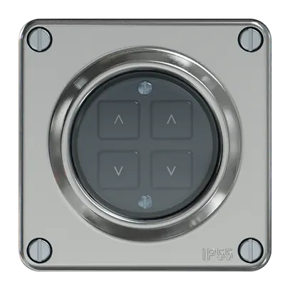 Interruttore tapparelle stazione secondaria ELEMENT Wiser 2c 4t alluminio 