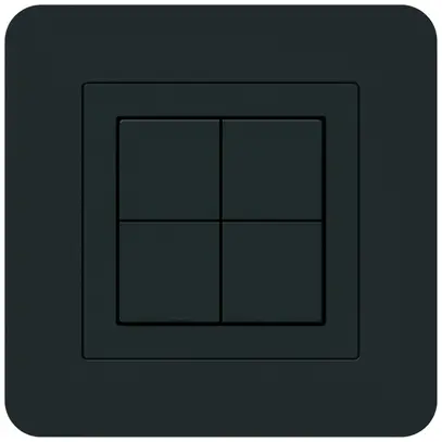 Pulsante KNX INC Hager BA kallysto.trend C quadruplo 94×94mm nero 