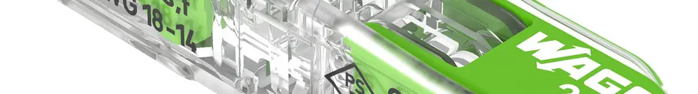 Borne de connexion WAGO Green Range 2L 0.34…4mm² avec levier vt transparent 