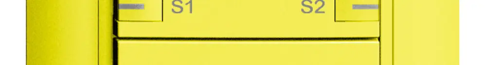 Poussoir ENC ZEP ON-OFF scène 1c/2t avec LED EDIZIOdue lemon 