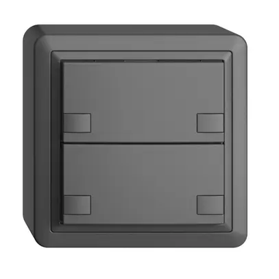 Poussoir KNX RGB AP EDUE, 250mW, s.LED, 2×poussoir, comm.2×touches, grf 