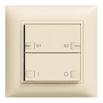 Tasto INC ZEP ON-OFF scena 1c/2t staz.centr/sec. EDIZIOdue crema 