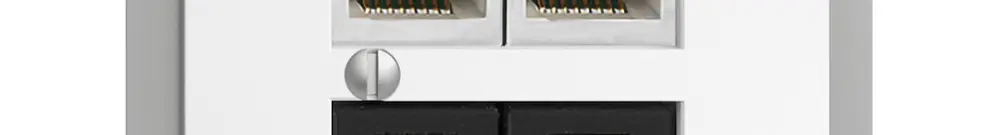 Scatola INS 4×RJ45 2×u/2×s EDIZIOdue bianco R&M swissline NT 2ab 