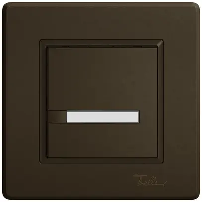 Poussoir universel ENC EDIZIO.liv UNI SNAPFIX® 12…48V s.LED 1× comm.1T étiqu.br 