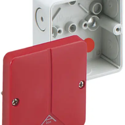 Boîte dérivation AP Abox-i 25 couvercle, rouge 80×80×52mm, IP65 