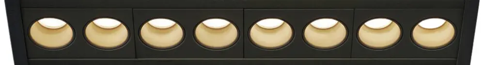 Plafonnier LED INC SLV MILANDOS 8 16W 1040lm 3000K 45° aluminium noir 