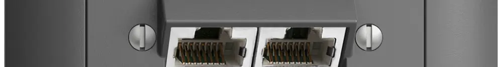 Presa INC 2×RJ45/s 8P sep.EDIZIOdue grigio scuro ITplus 