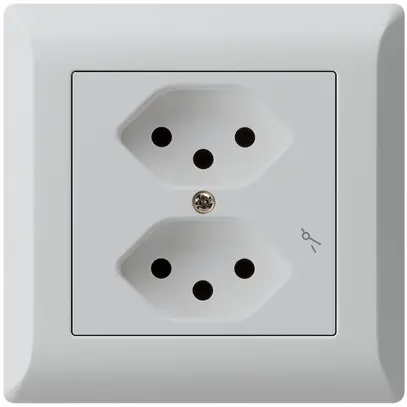 Prise ENC kallysto.line 2×T13 gris clair 