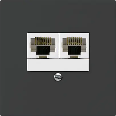 Scatola INC kallysto 2×RJ45u nero parallelo 