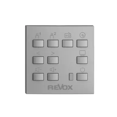 Kit montaggio EDIZIOdue F per Voxnet con 10 tasto & finestra IR, silver 