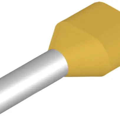 Embout de câble jumelé Weidmüller H isolé 2×1mm² 8mm jaune en vrac 
