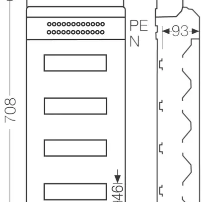 Centrolino AP Hensel KV4548 4×12×18mm, IP54 