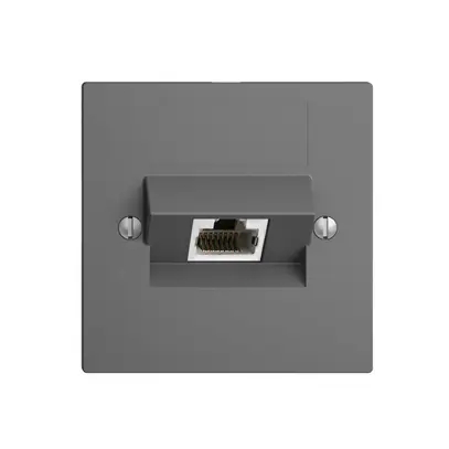 Presa INC 1×RJ45/s 4P ITplus EDIZIOdue grigio scuro 