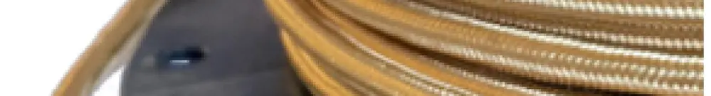 Câble textile Elektrogros 2×0.75mm² or rouleau à 50m 