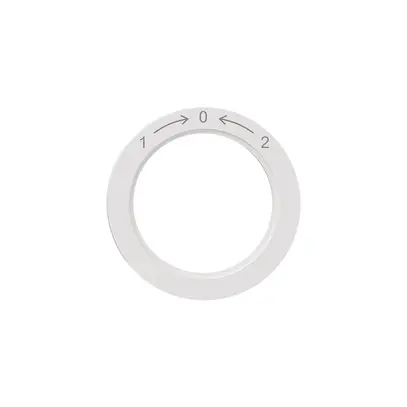 Disque indicateur NEVO, p.interrupteur rotatif, 1 -> 0 <- 2, blanc 