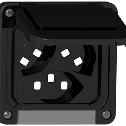 Parte superiore SUPRA nero per 3×T23/1 con coperchio 