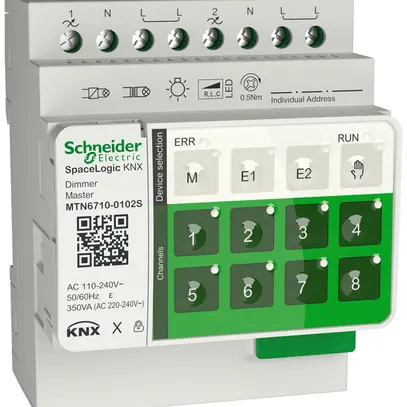 Attuatore-variatore KNX AMD SpaceLogic 2 uscite 350W univers.110…240V IP20 4UM 
