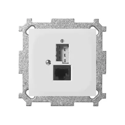 Presa INC SIDUS Z T+T/1×RJ45 bianco 