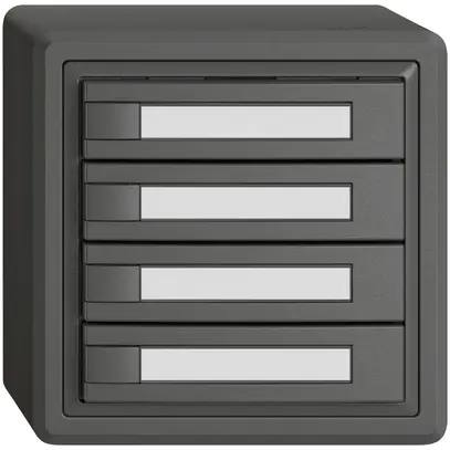Pulsante KNX RGB AP EDIZIO.liv SNAPFIX® sensore temp.s.LED targ.4× com.1T grs 