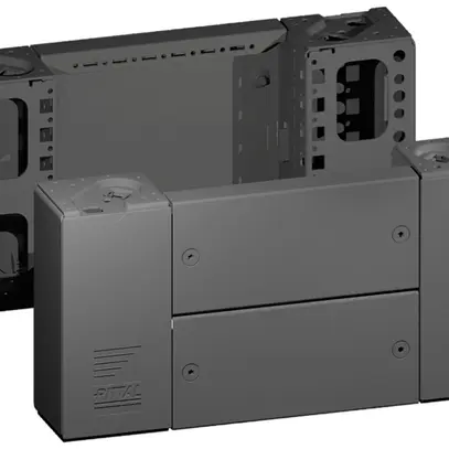 Copertura zoccolo Rittal VX 8660.021 400×200mm ante./poste. nero acciaio 2pz 