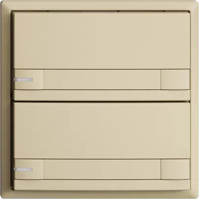 Pulsante INC KNX 2×EDIZIOdue colore vanille RGB con LED con inserto carta 