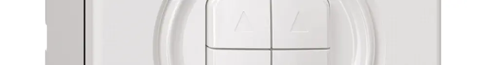 Interrupteur pour stores NAPU NEVO, 2-canal, hauteur 65 mm, 87×87 mm, blanc 