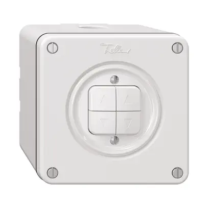Contact pour stores NAPU NEVO, 2-canal, hauteur 65 mm, 87×87 mm, blanc 