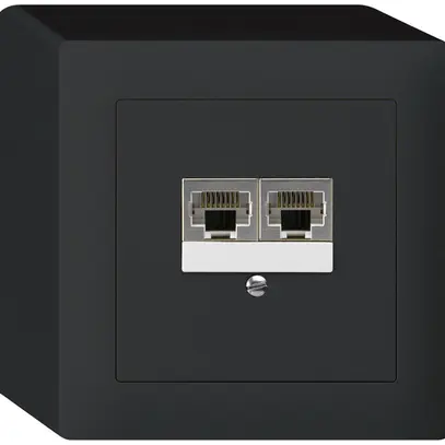 AP-Dose kallysto 2×RJ45s getrennt schwarz 
