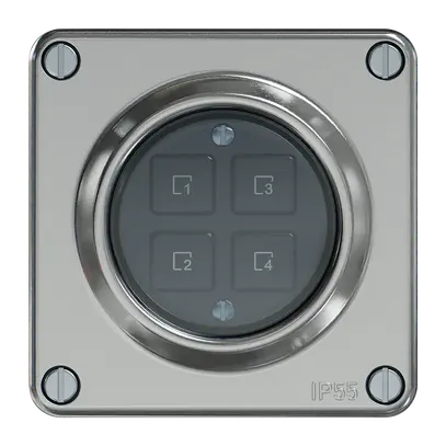 Pulsante scene ELEMENT Wiser 4 scene 4t alluminio 