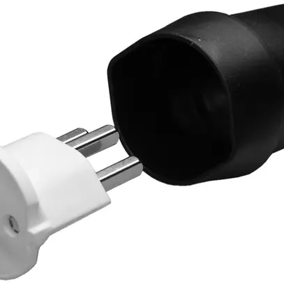 Übergangsstecker 23/Schuko-CH weiss 