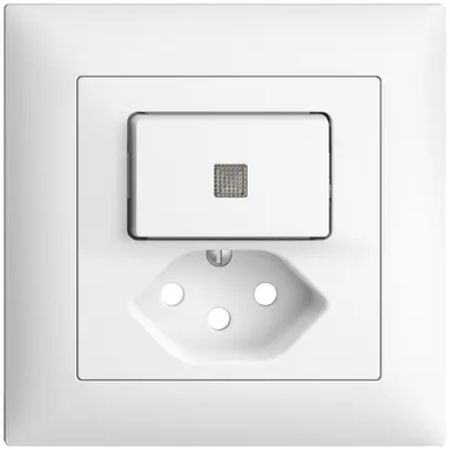 Kit frontal ENC EDIZIOdue blanc 88×88mm T13, lentille, 