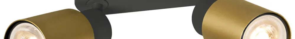Spot SLV PURI 2.0 Tube CW GU10 2×6W VAR 150×42×138mm noir/or 
