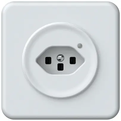 Presa INC origin 1×tipo 23 lum.verde 16A 230V 92×92mm bianco 
